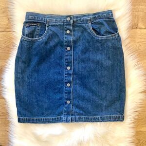 NY JEANS • jean button skirt •